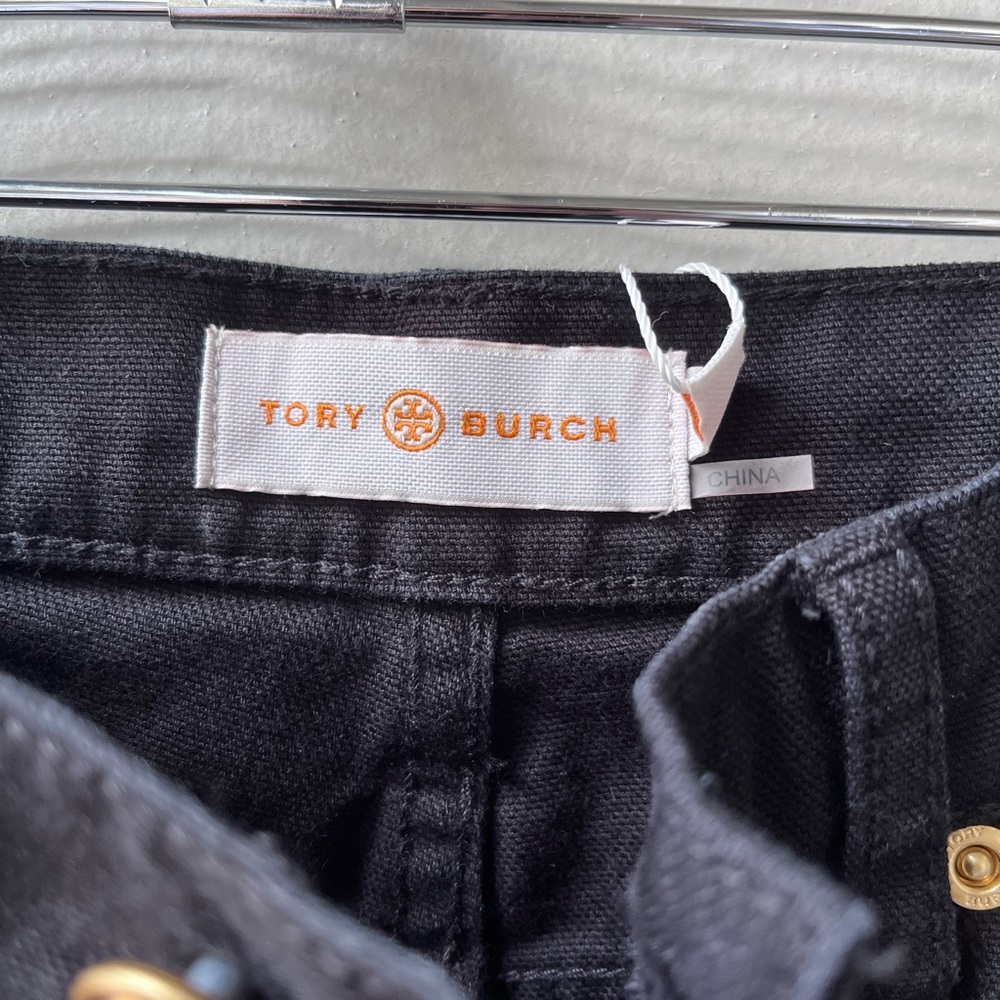 TORY BURCH NEVER WORN BLACK BOOTCUT DENIM SIZE 26